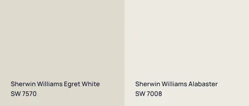 SW 7570 Egret White vs SW 7008 Alabaster