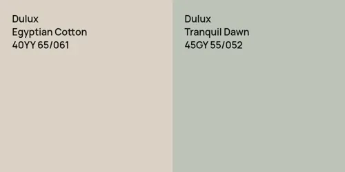 40YY 65/061 Egyptian Cotton vs 45GY 55/052 Tranquil Dawn