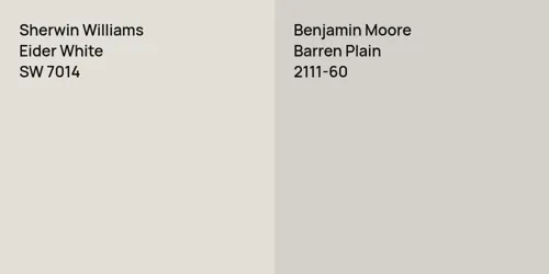 SW 7014 Eider White vs 2111-60 Barren Plain