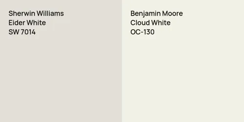 SW 7014 Eider White vs OC-130 Cloud White