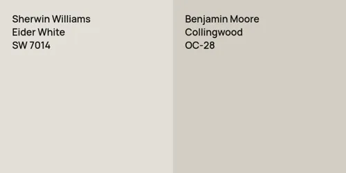 SW 7014 Eider White vs OC-28 Collingwood