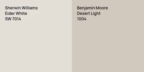 SW 7014 Eider White vs 1004 Desert Light