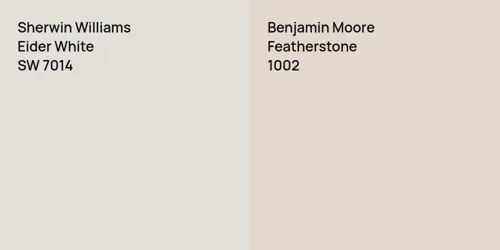 SW 7014 Eider White vs 1002 Featherstone