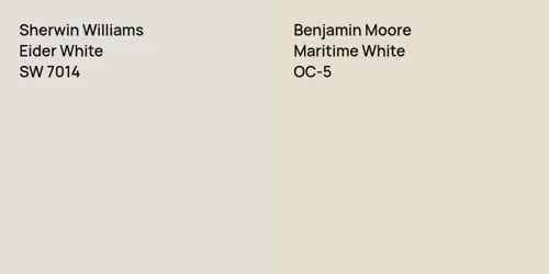 SW 7014 Eider White vs OC-5 Maritime White