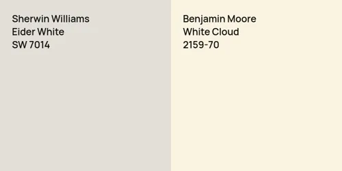 SW 7014 Eider White vs 2159-70 White Cloud