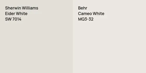 SW 7014 Eider White vs MQ3-32 Cameo White