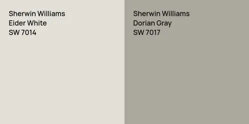 SW 7014 Eider White vs SW 7017 Dorian Gray