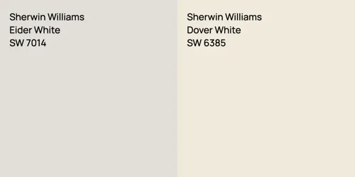 SW 7014 Eider White vs SW 6385 Dover White