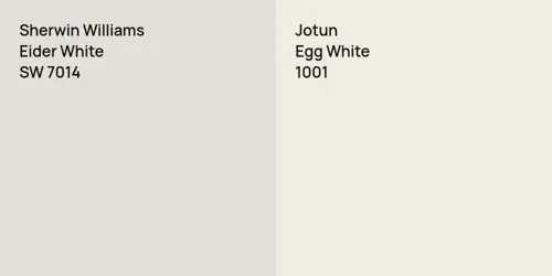 SW 7014 Eider White vs 1001 Egg White