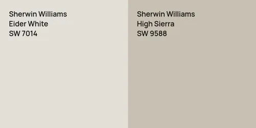 SW 7014 Eider White vs SW 9588 High Sierra