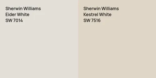 SW 7014 Eider White vs SW 7516 Kestrel White