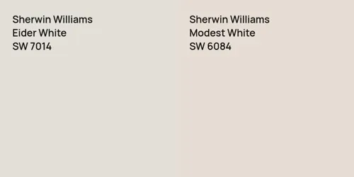 SW 7014 Eider White vs SW 6084 Modest White