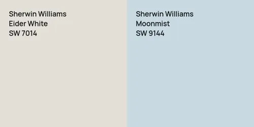 SW 7014 Eider White vs SW 9144 Moonmist