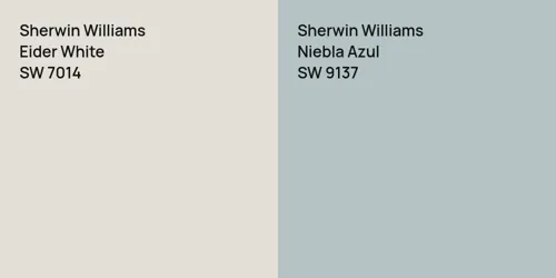 SW 7014 Eider White vs SW 9137 Niebla Azul