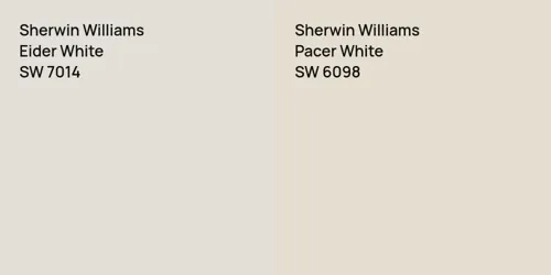 SW 7014 Eider White vs SW 6098 Pacer White