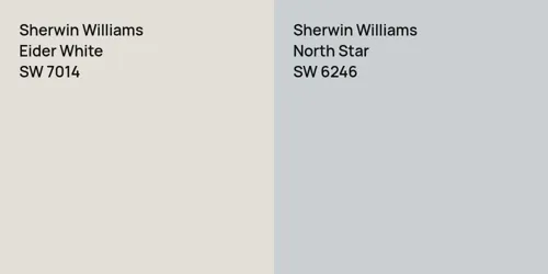 SW 7014 Eider White vs SW 6246 North Star