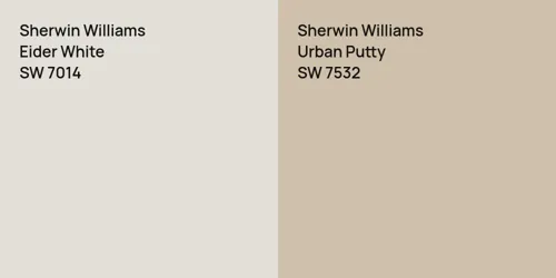 SW 7014 Eider White vs SW 7532 Urban Putty