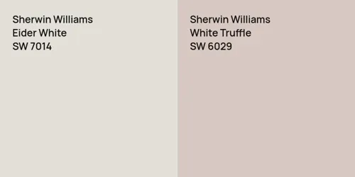 SW 7014 Eider White vs SW 6029 White Truffle