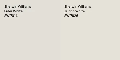 SW 7014 Eider White vs SW 7626 Zurich White