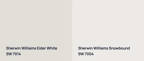 SW 7014 Eider White vs SW 7004 Snowbound