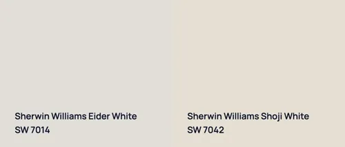 SW 7014 Eider White vs SW 7042 Shoji White