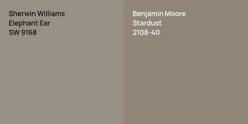 SW 9168 Elephant Ear vs 2108-40 Stardust