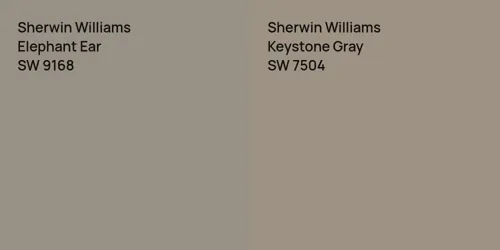 SW 9168 Elephant Ear vs SW 7504 Keystone Gray