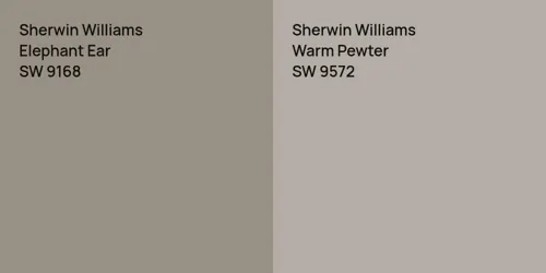 SW 9168 Elephant Ear vs SW 9572 Warm Pewter