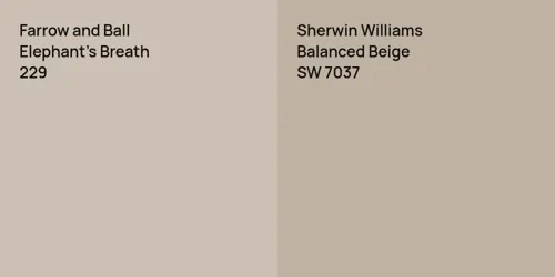 229 Elephant's Breath vs SW 7037 Balanced Beige