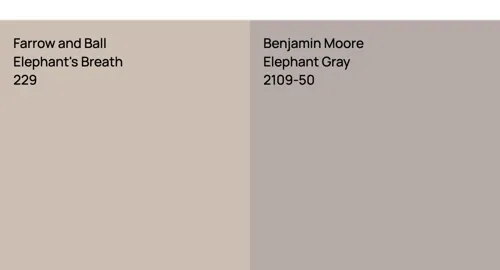 229 Elephant's Breath vs 2109-50 Elephant Gray