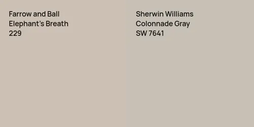 229 Elephant's Breath vs SW 7641 Colonnade Gray