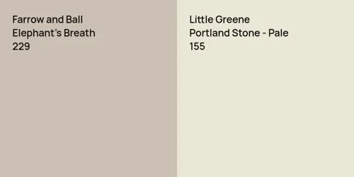 229 Elephant's Breath vs 155 Portland Stone - Pale