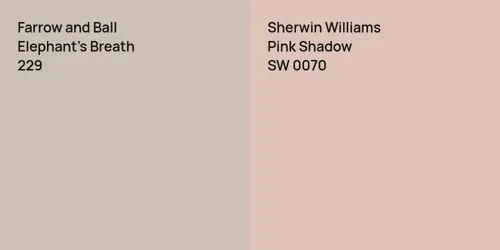 229 Elephant's Breath vs SW 0070 Pink Shadow