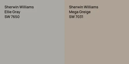 SW 7650 Ellie Gray vs SW 7031 Mega Greige