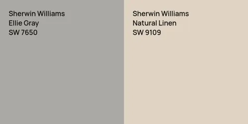 SW 7650 Ellie Gray vs SW 9109 Natural Linen