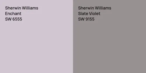 SW 6555 Enchant vs SW 9155 Slate Violet