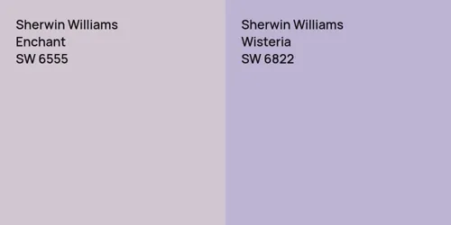 SW 6555 Enchant vs SW 6822 Wisteria