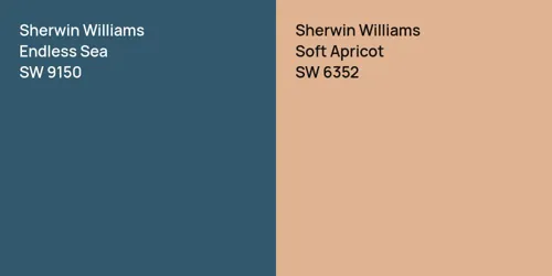 SW 9150 Endless Sea vs SW 6352 Soft Apricot