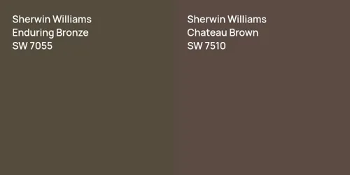 SW 7055 Enduring Bronze vs SW 7510 Chateau Brown