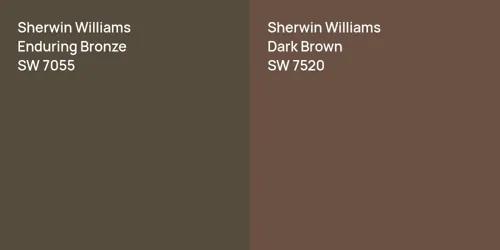 SW 7055 Enduring Bronze vs SW 7520 Dark Brown