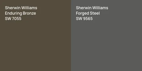 SW 7055 Enduring Bronze vs SW 9565 Forged Steel