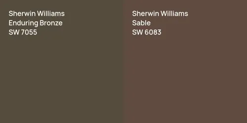 SW 7055 Enduring Bronze vs SW 6083 Sable