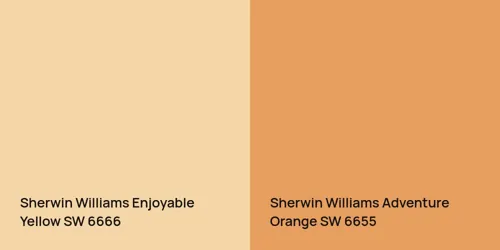 SW 6666 Enjoyable Yellow vs SW 6655 Adventure Orange