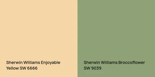 SW 6666 Enjoyable Yellow vs SW 9039 Broccoflower