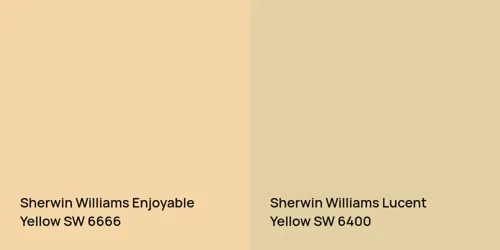 SW 6666 Enjoyable Yellow vs SW 6400 Lucent Yellow