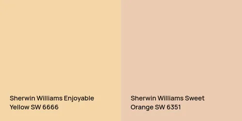 SW 6666 Enjoyable Yellow vs SW 6351 Sweet Orange