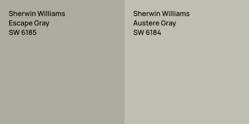 SW 6185 Escape Gray vs SW 6184 Austere Gray