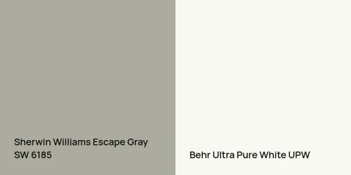 SW 6185 Escape Gray vs UPW Ultra Pure White