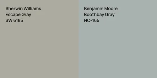 SW 6185 Escape Gray vs HC-165 Boothbay Gray