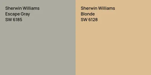 SW 6185 Escape Gray vs SW 6128 Blonde